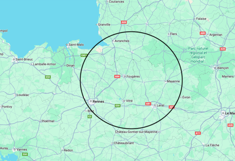 zone d'intervention Labotanic Rennes Laval Vitré Fougères Mayenne Ernée